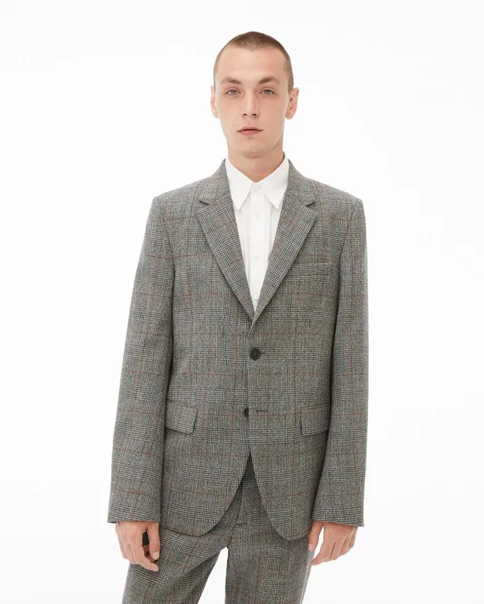 Men TwoButton Jacket Charcoal Helmut Lang Jackets