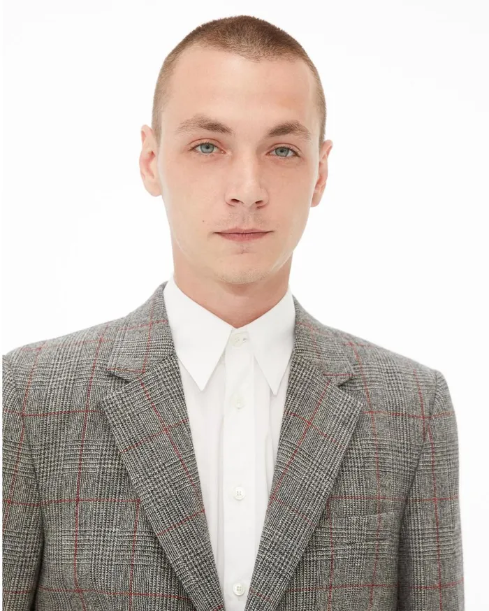Men TwoButton Jacket Charcoal Helmut Lang Jackets