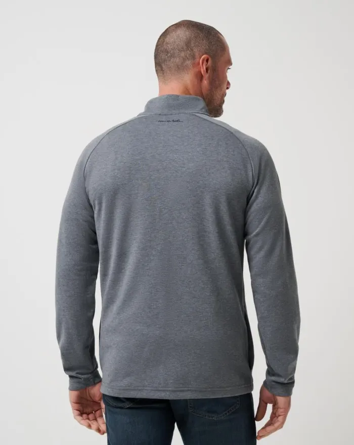 Men UPGRADED QUARTER ZIP Dark Grey TravisMathew Quarter Zips
