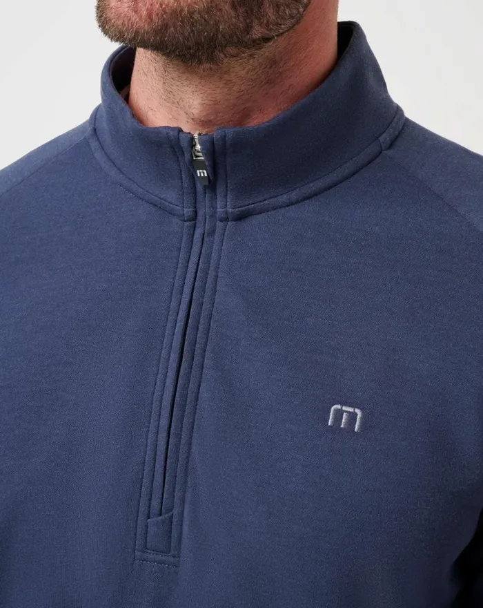 Men UPGRADED QUARTER ZIP Navy TravisMathew Quarter Zips