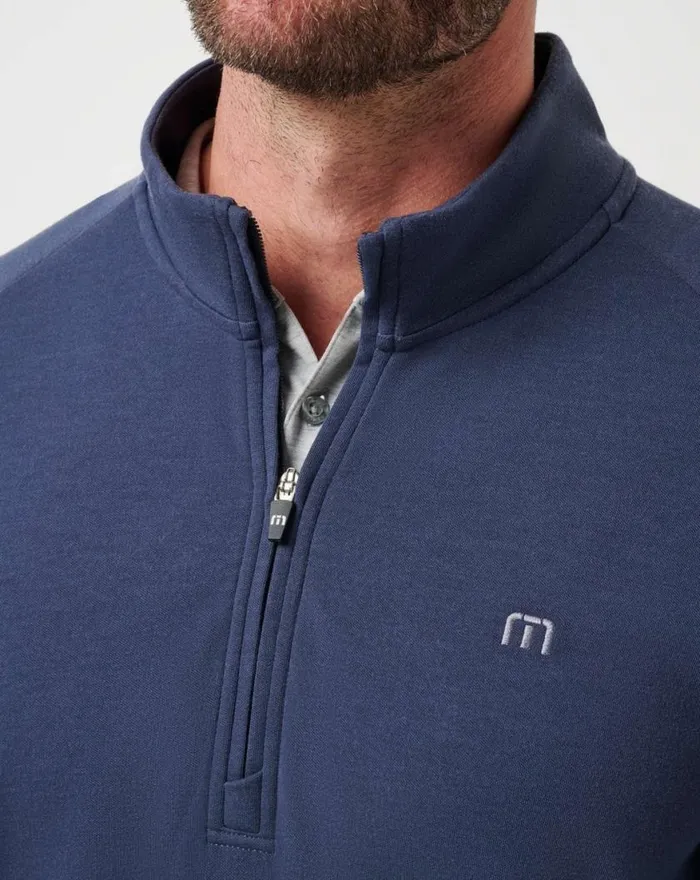 Men UPGRADED QUARTER ZIP Navy TravisMathew Quarter Zips