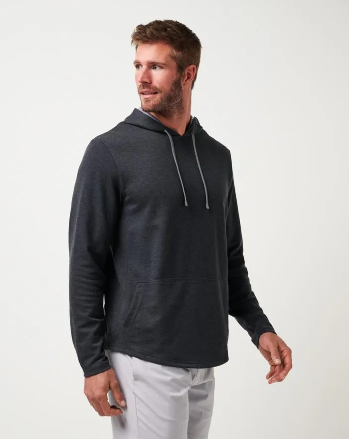 Men UPGRADED TECH HOODIE Heather Black TravisMathew Hoodies and Sweatshirts