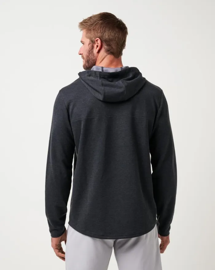 Men UPGRADED TECH HOODIE Heather Black TravisMathew Hoodies and Sweatshirts