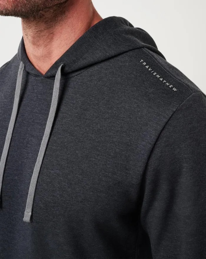 Men UPGRADED TECH HOODIE Heather Black TravisMathew Hoodies and Sweatshirts