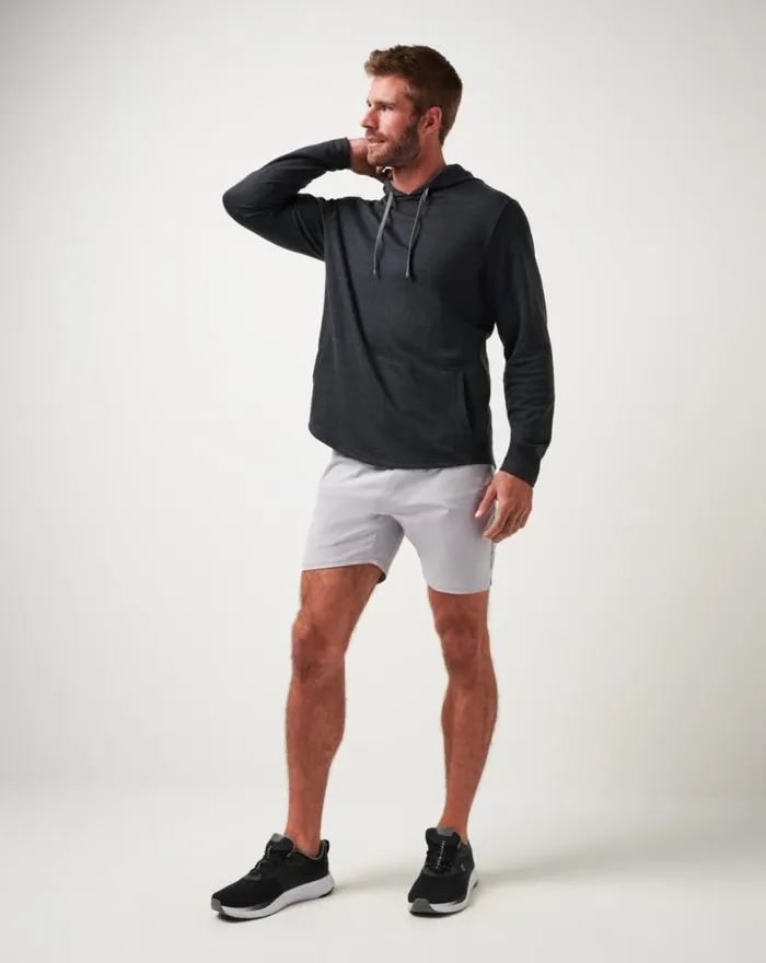 Men UPGRADED TECH HOODIE Heather Black TravisMathew Hoodies and Sweatshirts