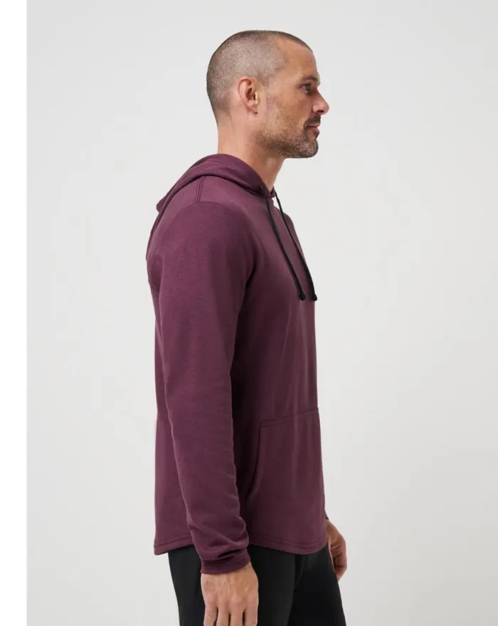 Men UPGRADED TECH HOODIE Heather Mauve Wine TravisMathew Hoodies and Sweatshirts