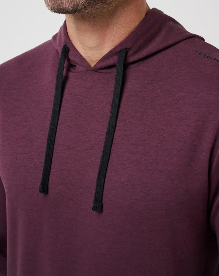 Men UPGRADED TECH HOODIE Heather Mauve Wine TravisMathew Hoodies and Sweatshirts