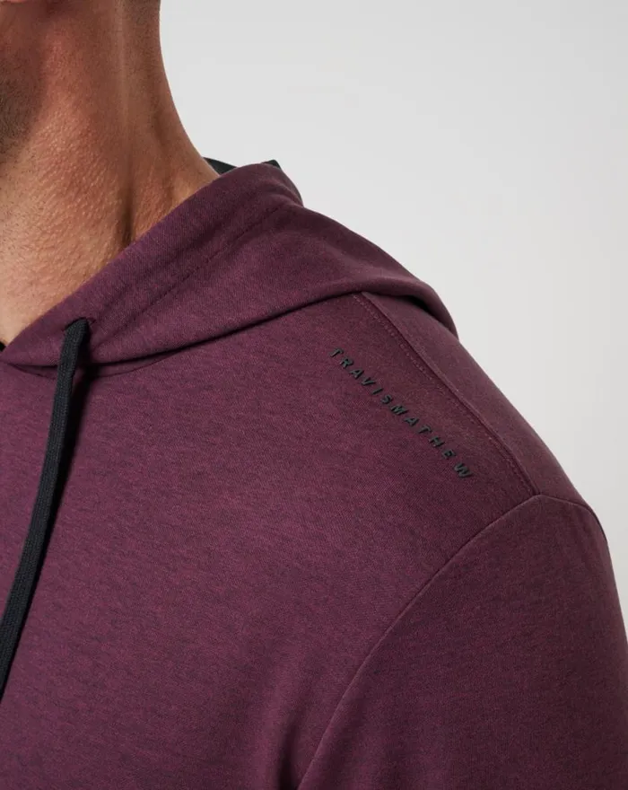Men UPGRADED TECH HOODIE Heather Mauve Wine TravisMathew Hoodies and Sweatshirts