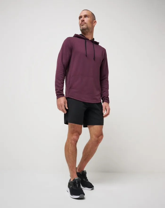 Men UPGRADED TECH HOODIE Heather Mauve Wine TravisMathew Hoodies and Sweatshirts