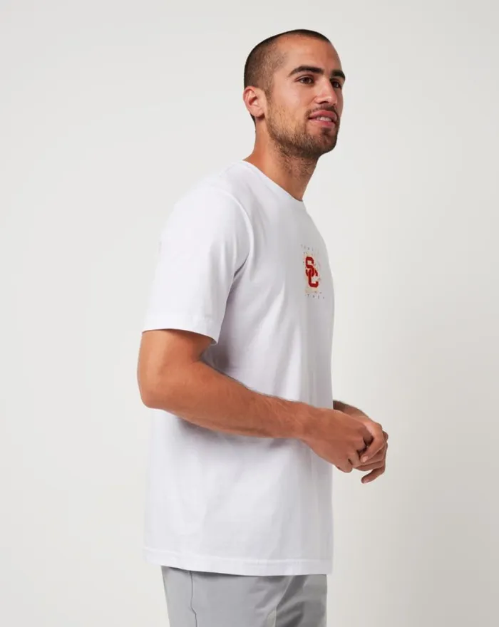 Men USC SCHOOL SPIRIT TEE White TravisMathew Tees