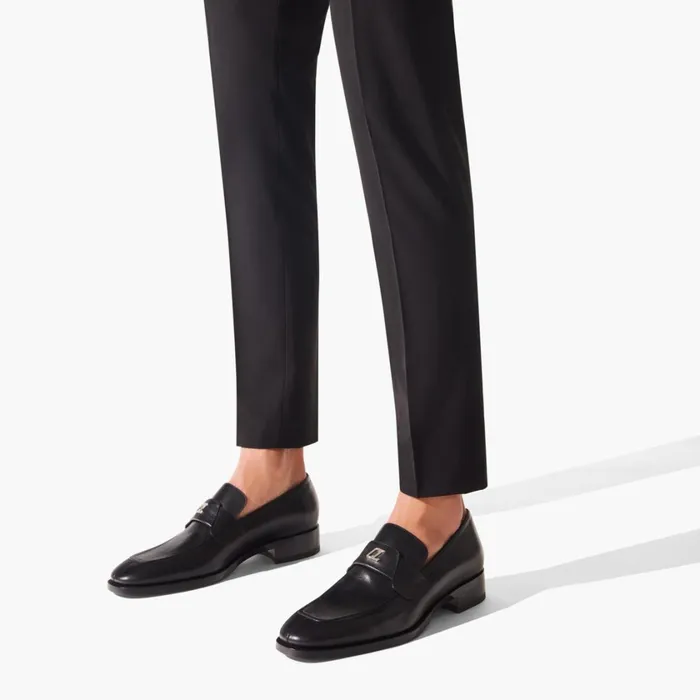 Men Varsimoc Loafers 8211 Calf Leather 8211 Black Black Christian Louboutin Loafers and Slipons