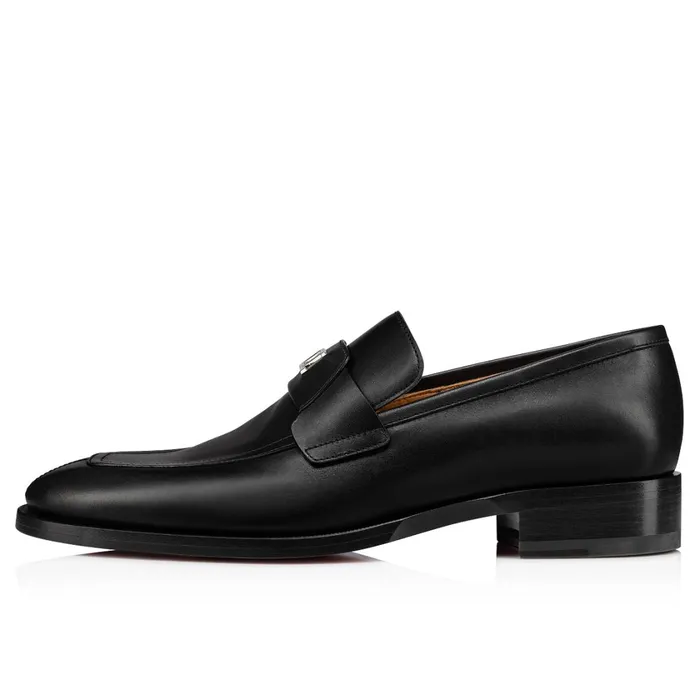Men Varsimoc Loafers 8211 Calf Leather 8211 Black Black Christian Louboutin Loafers and Slipons