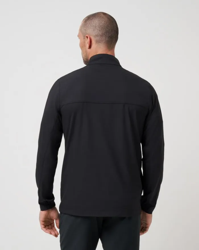 Men WANDERLUST QUARTER ZIP Black TravisMathew Quarter Zips