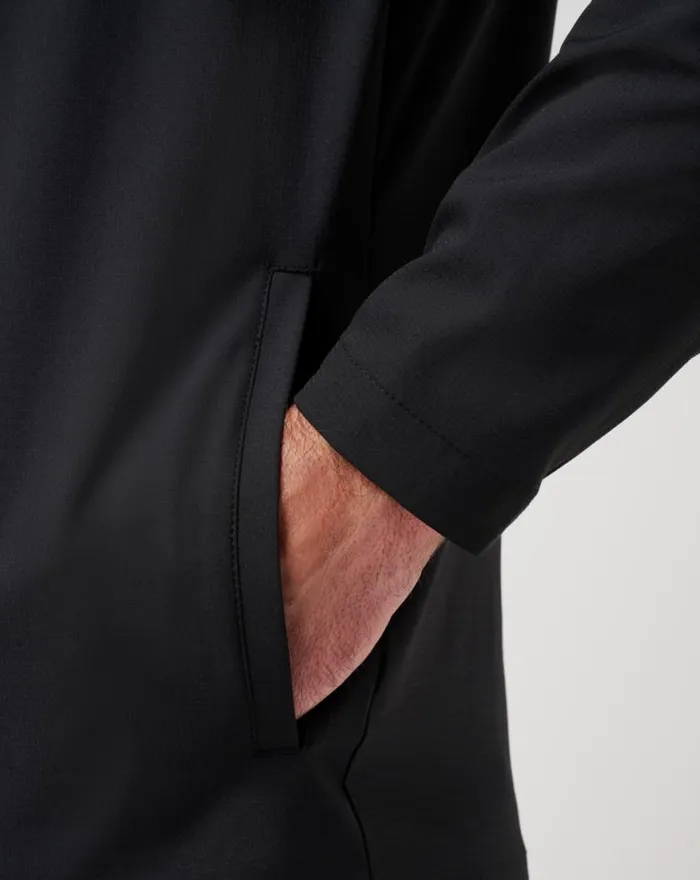 Men WANDERLUST QUARTER ZIP Black TravisMathew Quarter Zips