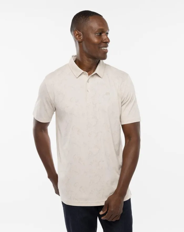 Men WARMER TIDES POLO Moonbeam TravisMathew Polos