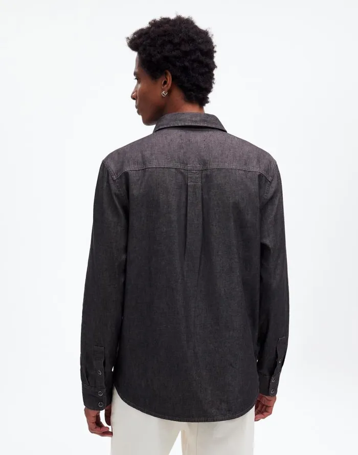 Men Western Easy Shirt In Chambray Kennedale Wash Madewell Shirts