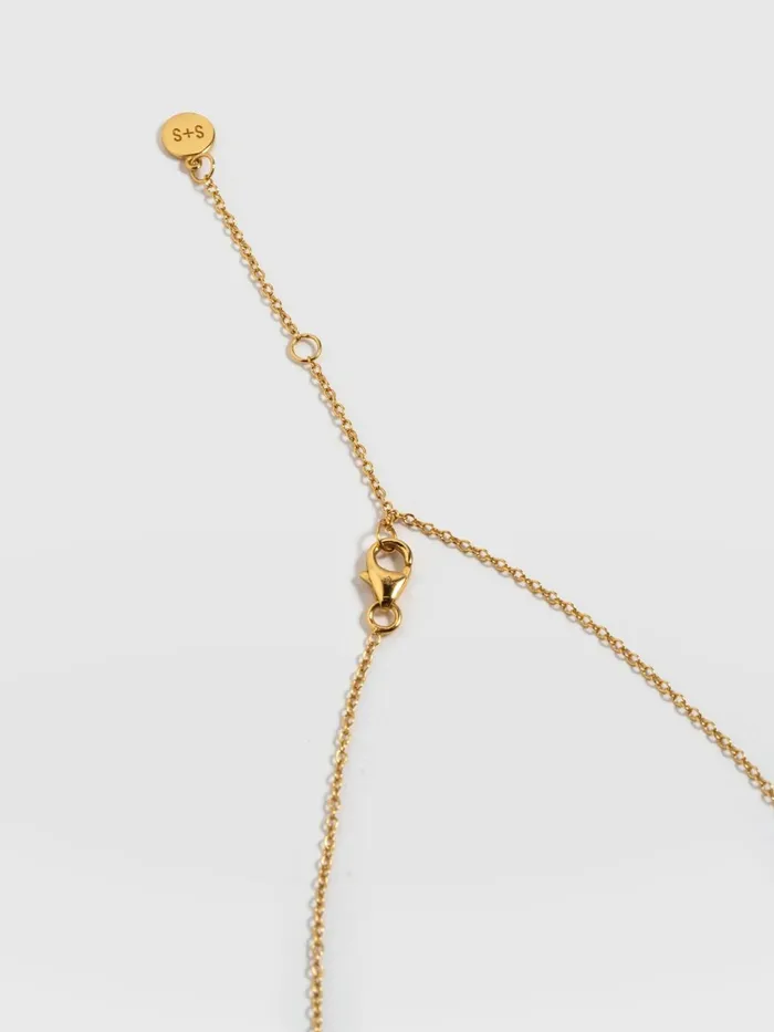 Molten Disc Charm Necklace 8211 Gold Gold Women Saint And Sofia Necklaces