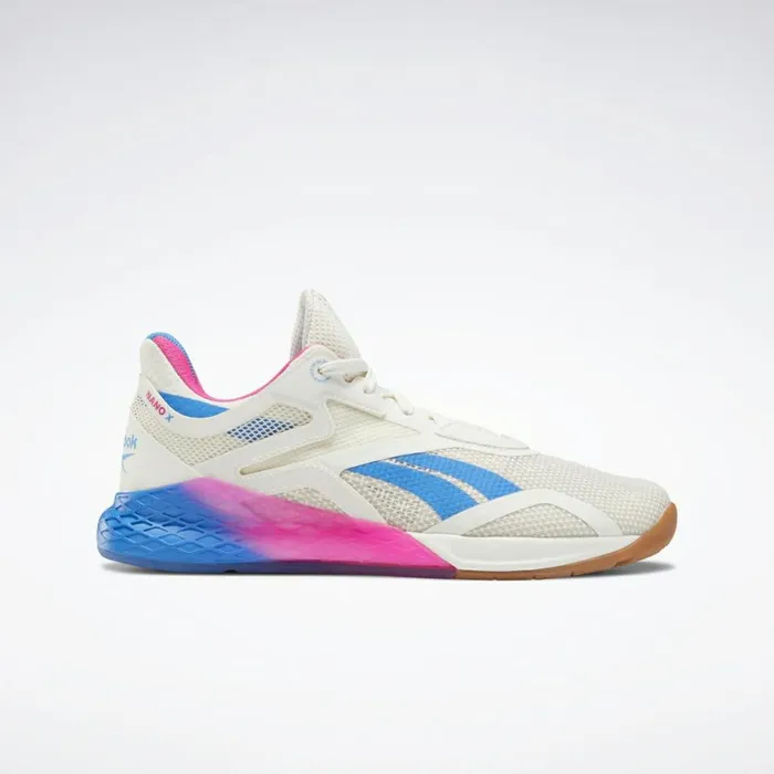 Nano Womens Reebok Nano X Training Shoes White Proud Pink Horizon Blue