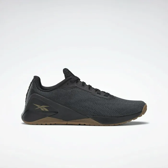 Nano Womens Reebok Nano X1 Grit Training Shoes Core Black Pure Grey 7 Sepia