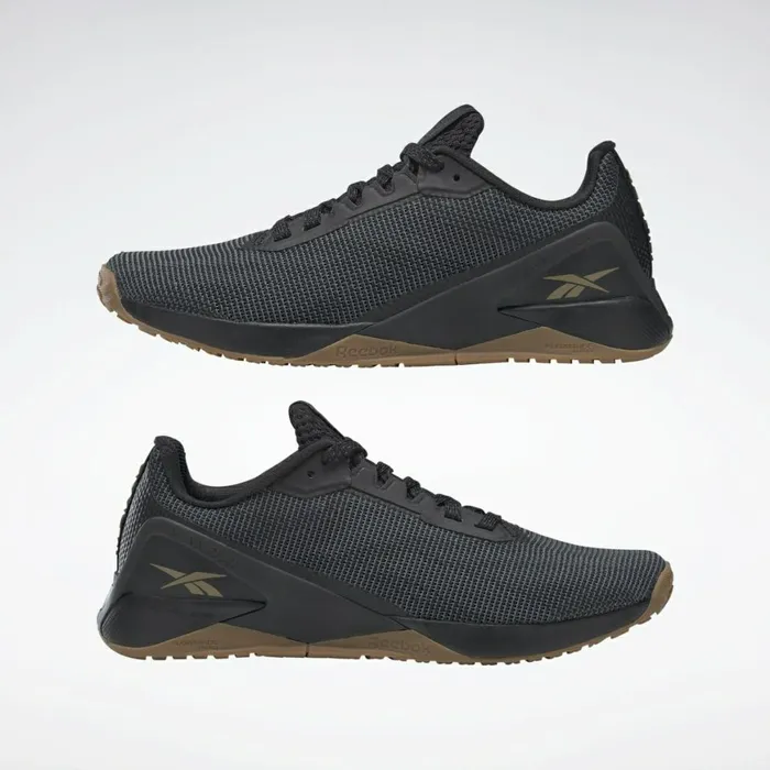 Nano Womens Reebok Nano X1 Grit Training Shoes Core Black Pure Grey 7 Sepia