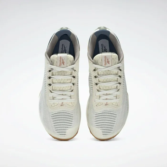 Nano Womens Reebok Nano X1 Vegan Training Shoes Classic White Harmony Green Brave Blue