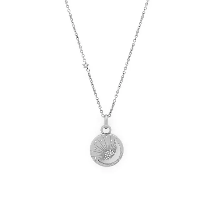 Necklaces Women Olivia Burton Celestial Sun Silver Tone Pendant Necklace