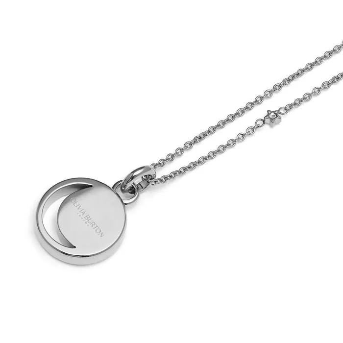 Necklaces Women Olivia Burton Celestial Sun Silver Tone Pendant Necklace
