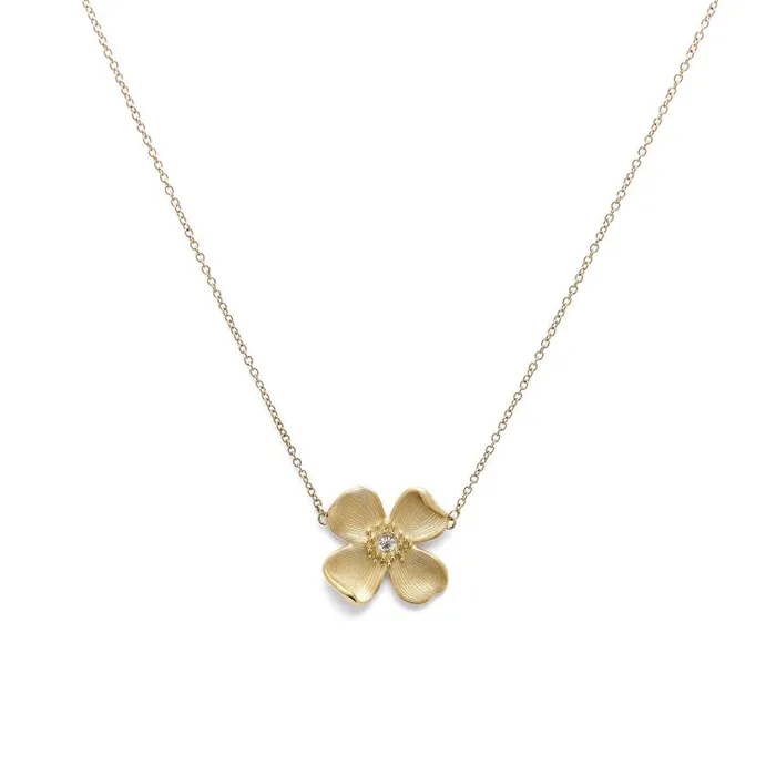 Necklaces Women Olivia Burton Dogwood Flower Gold Pendant Necklace