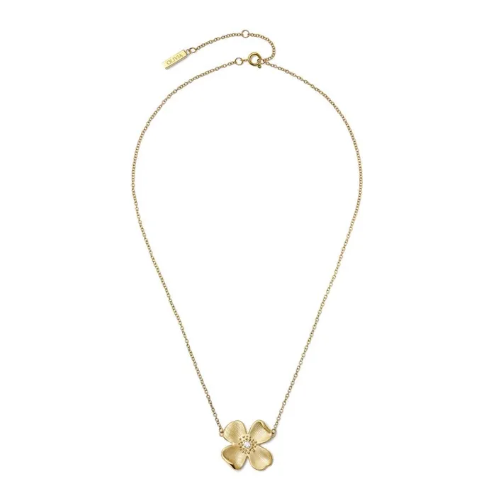 Necklaces Women Olivia Burton Dogwood Flower Gold Pendant Necklace