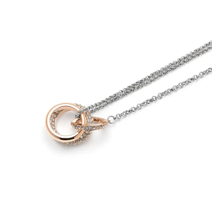 Necklaces Women Olivia Burton Entwine Silver and Rose Gold Necklace