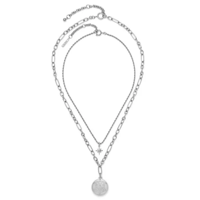 Necklaces Women Olivia Burton Ever Stacked Silver Tone MultiChain Necklace