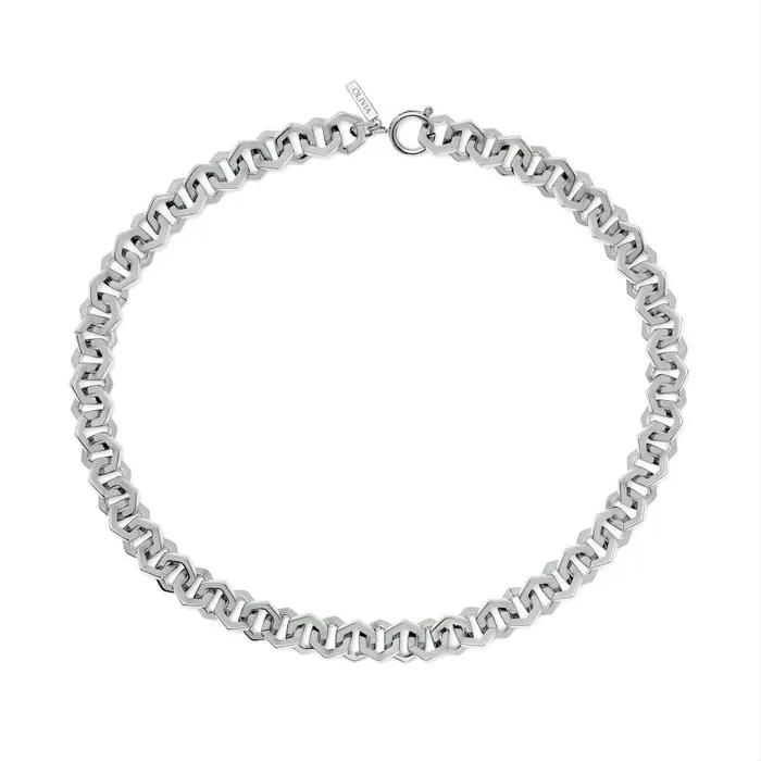 Necklaces Women Olivia Burton Honeycomb Silver Link Necklace