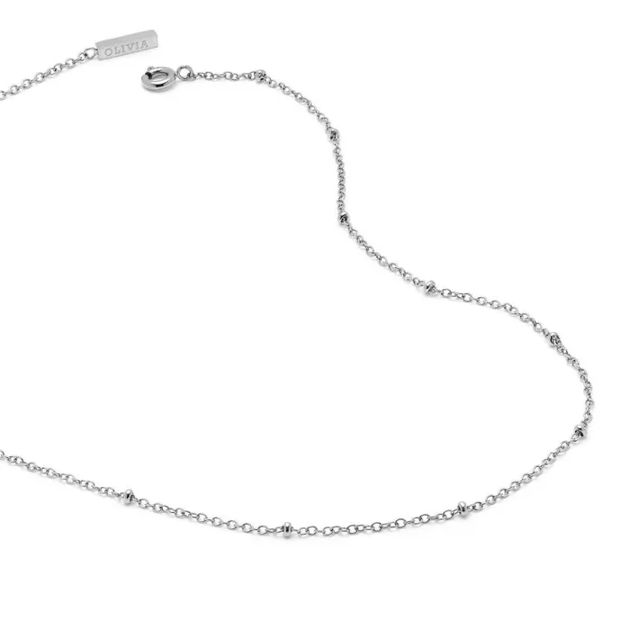 Necklaces Women Olivia Burton Illusion Silver Stacking Necklace Set