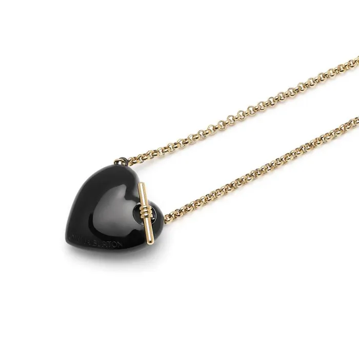 Necklaces Women Olivia Burton Knot Heart Gold and Black Necklace