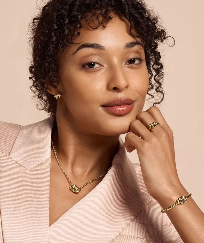 Necklaces Women Olivia Burton Lovers Knot Gold Plated Necklace