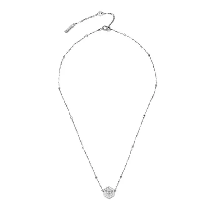 Necklaces Women Olivia Burton Minima Bee Silver Pendant Necklace