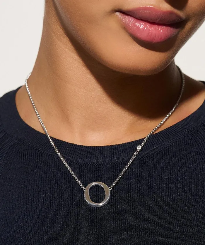 Necklaces Women Olivia Burton O Silver Pendant Necklace