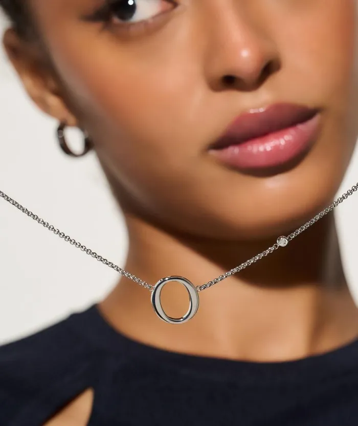Necklaces Women Olivia Burton O Silver Pendant Necklace