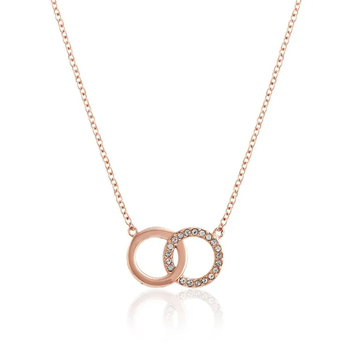Necklaces Women Olivia Burton Rose Gold Interlink Necklace
