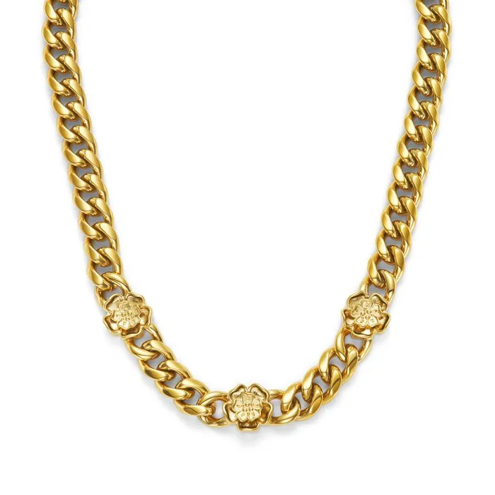Necklaces Women Olivia Burton Tudor Rose Gold Plated Link Chain Necklace