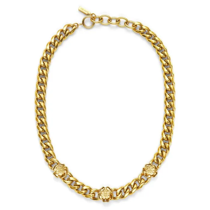 Necklaces Women Olivia Burton Tudor Rose Gold Plated Link Chain Necklace