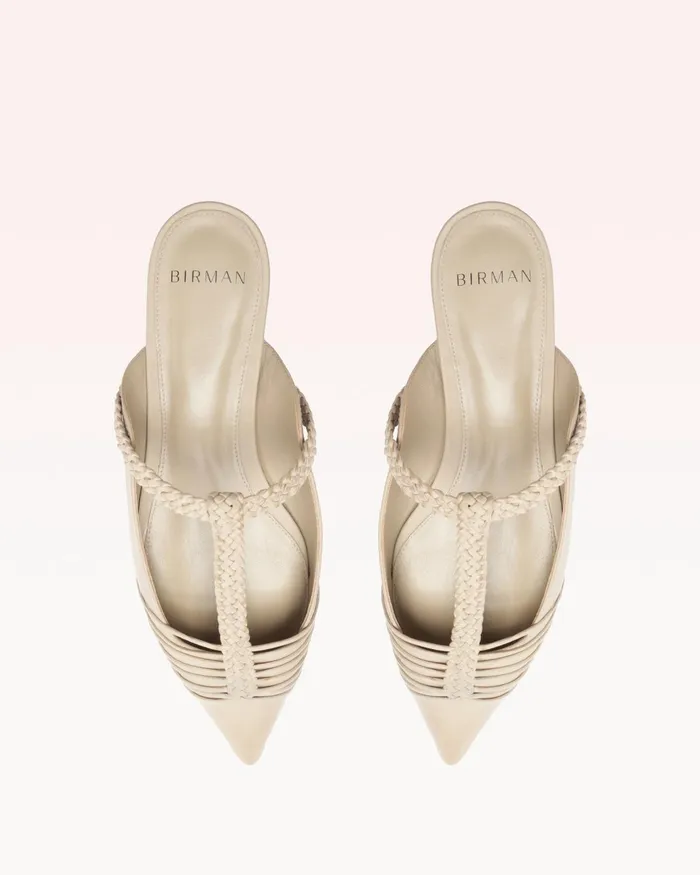 Nessa Woven Mule Chalk Women Alexandre Birman Flats