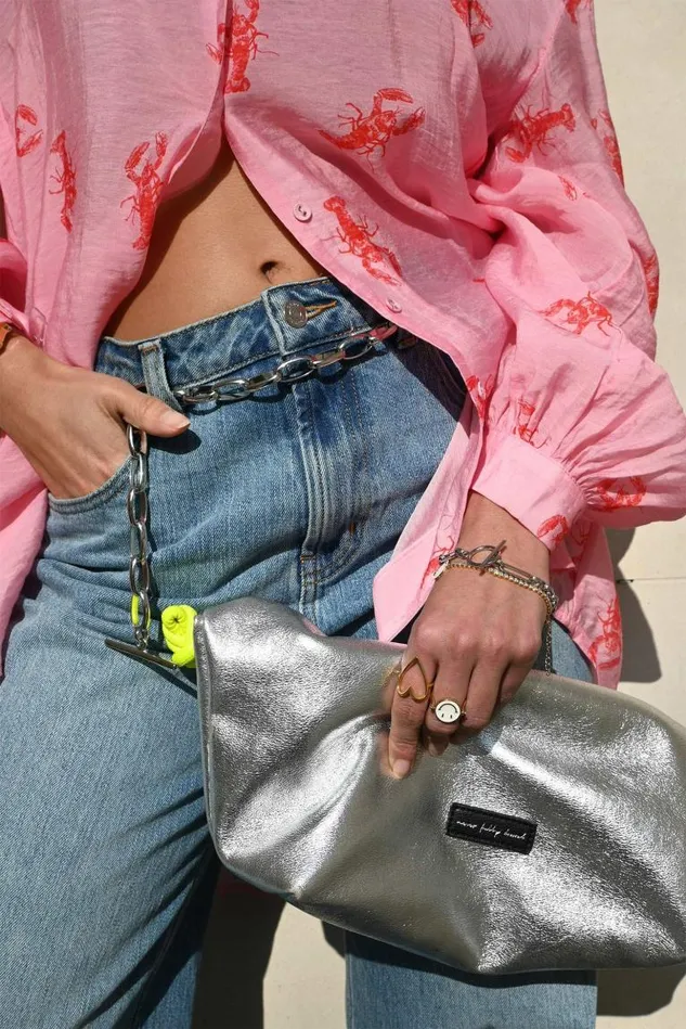 Never Fully Dressed Accessories Chunky T Bar Belt Silver 8211 Women