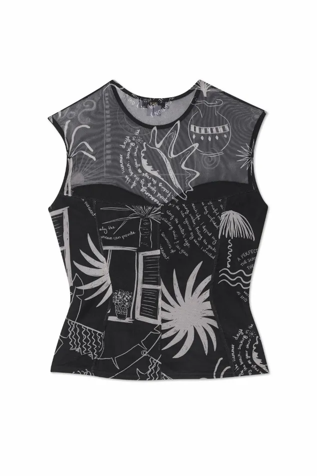 Never Fully Dressed CoOrds Mono Palma Mesh Top 8211 Women