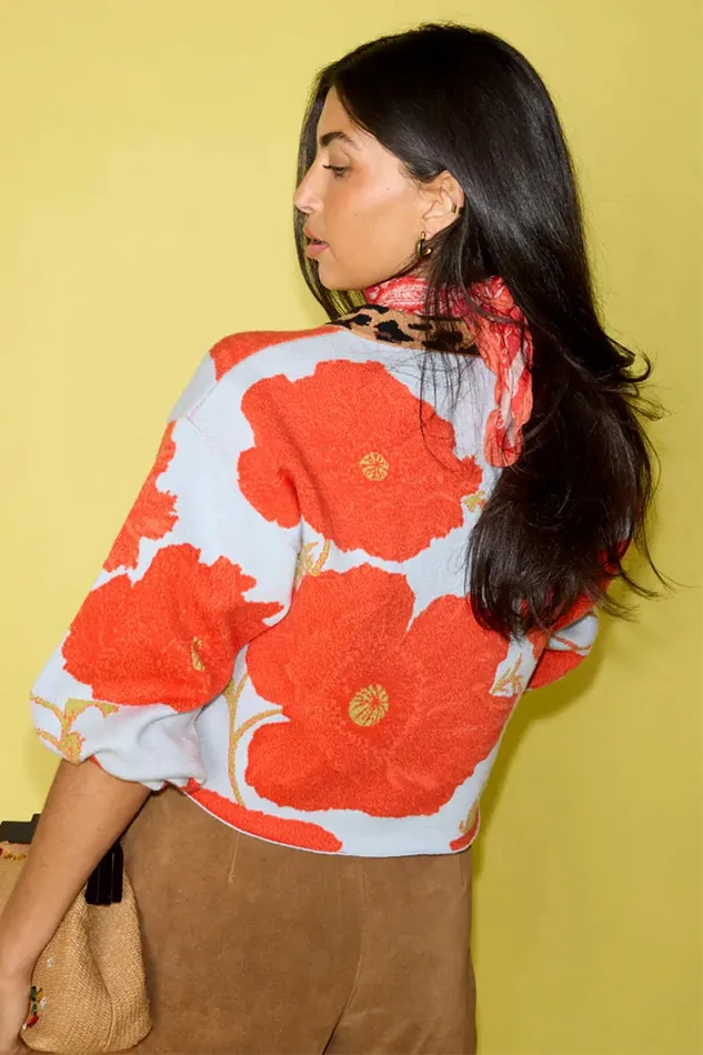 Never Fully Dressed Knitwear Blue Poppy Cardigan 8211 Women