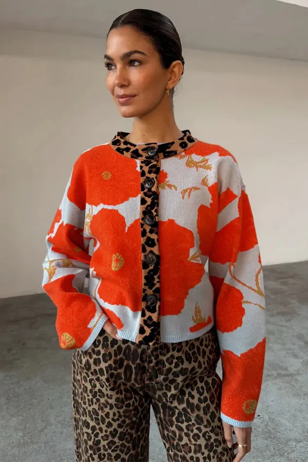 Never Fully Dressed Knitwear Blue Poppy Cardigan 8211 Women