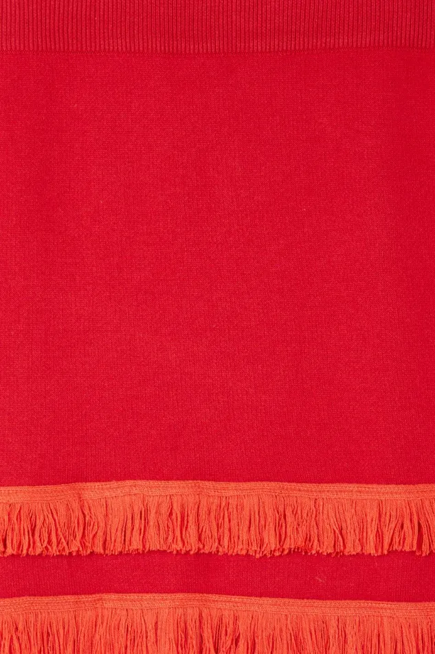 Never Fully Dressed Knitwear Red Fringe Jake Skirt 8211 Women