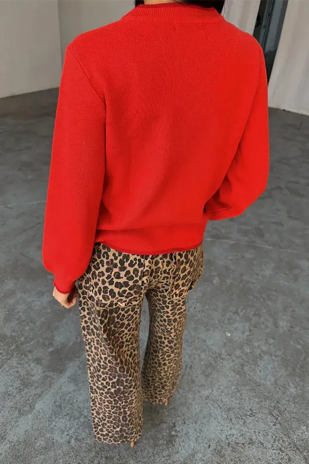 Never Fully Dressed Knitwear Red Heart Cardigan 8211 Women