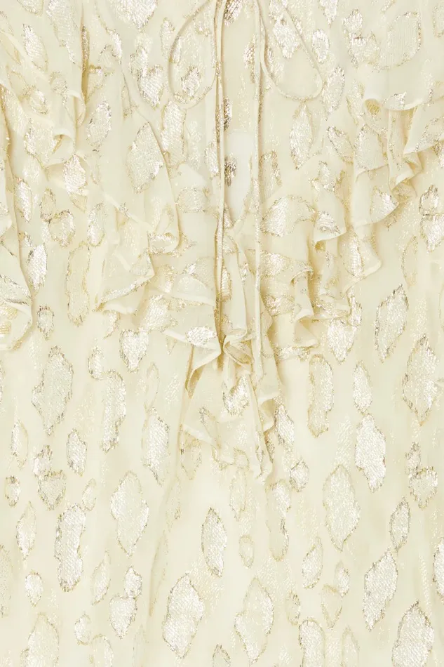Never Fully Dressed Modest Dressing Cream Jacquard Riley Blouse 8211 Women