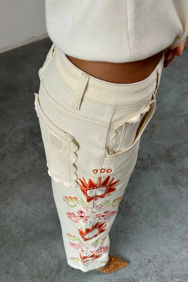 Never Fully Dressed Newness Ecru Enchanted Cut Work Scallop Jeans 8211 Women